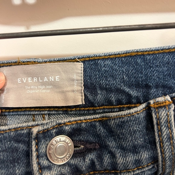 Everlane Denim Jeans Straight Leg High Rise Medium Wash Size 30 Casual Classic - Picture 2 of 4